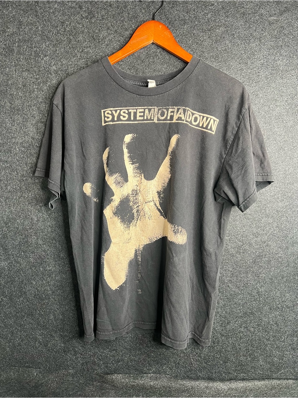 Vintage Y2K System Of A Down Faded Black T-Shirt Mens Size XL Grunge Punk Band